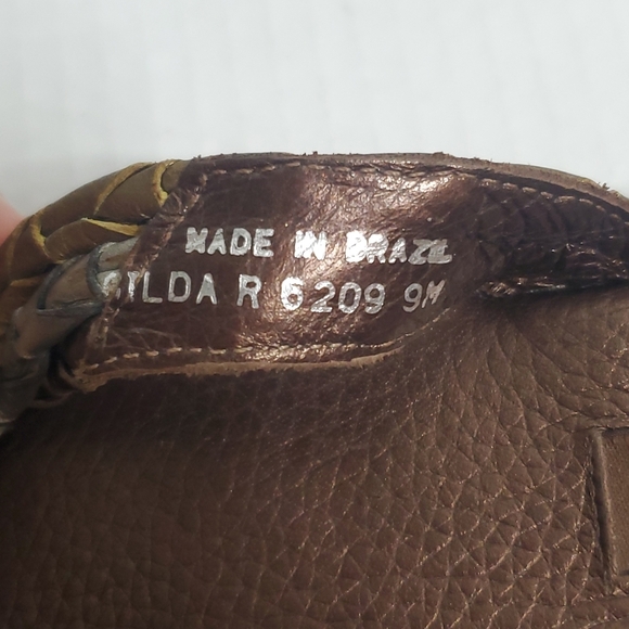 Vintage Brighton Womens Leather Slip On Sandals Sz 9M Thong Flip Flop Casual Y2K - Picture 3 of 11